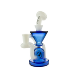 MAV Glass The Humboldt Mini Dab Rig in Ink Blue with Hole Diffuser and Cyclone Percolator