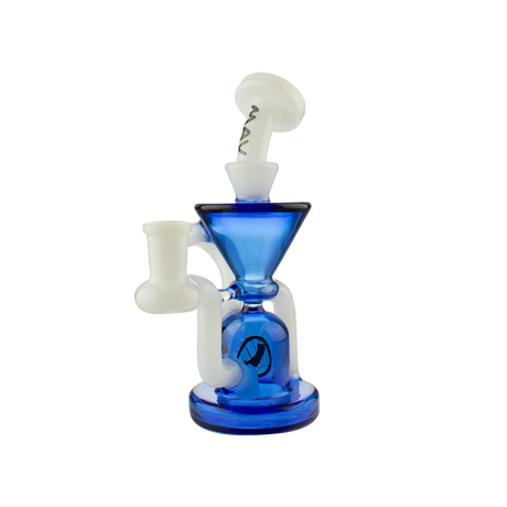 MAV Glass The Humboldt Mini Dab Rig in Ink Blue with Hole Diffuser and Cyclone Percolator