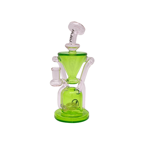 MAV Glass The Humboldt Dab Rig in Pink Ooze - Beaker Design with Recycler, 9" Height
