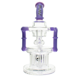 MAV Glass The Pasadena Microscopic Quad Shower Recycler with Bent Neck in Purple
