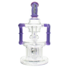 MAV Glass The Pasadena Microscopic Quad Shower Recycler with Bent Neck in Purple