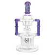 MAV Glass The Pasadena Microscopic Quad Shower Recycler with Bent Neck in Purple