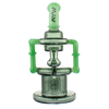 MAV Glass The Pasadena Microscopic Quad Shower Bent Neck Recycler in Seafoam - Front View