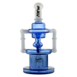 MAV Glass The Pasadena Microscopic Quad Shower Bent Neck Recycler in Ink Blue, Front View