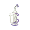 MAV Glass The Pch Recycler Dab Rig with Vortex Percolator in Purple Accent, Front View