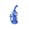 MAV Glass The Pch Recycler Dab Rig in Ink Blue with Vortex Percolator, Front View