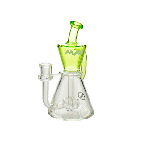 MAV Glass The Santa Monica Hole Puck Perc Dab Rig with Vortex Percolator, 14mm Female Joint, Front View
