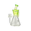 MAV Glass The Santa Monica Hole Puck Perc Dab Rig with Vortex Percolator, 14mm Female Joint, Front View