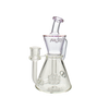 MAV Glass The Santa Monica Hole Puck Perc Dab Rig in Purple with Cyclone Percolator - Front View