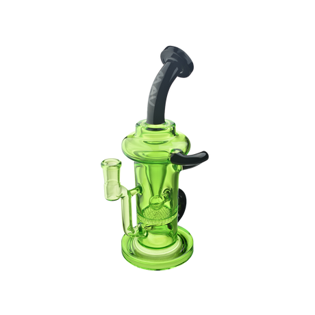 MAV Glass The Sonoma Recycler Dab Rig in Ooze color with Honeycomb Percolator, front view on white background