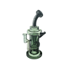 MAV Glass The Sonoma Recycler Dab Rig in Black and Smoke with Honeycomb Percolator, front view