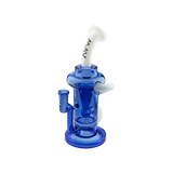 MAV Glass The Sonoma Recycler Dab Rig in Blue with Honeycomb Percolator - Front View