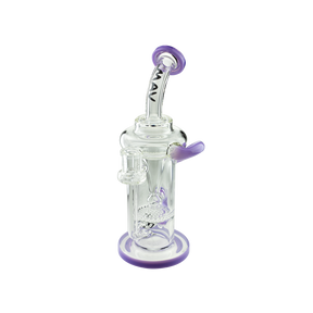 MAV Glass The Sonoma Recycler dab rig in purple with honeycomb percolator, front view on white background