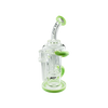 MAV Glass The Sonoma Recycler Dab Rig with Honeycomb Percolator in Slime Green, Front View