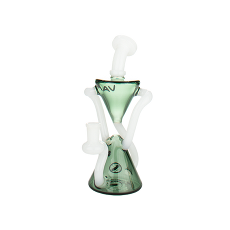 MAV Glass The Zuma Recycler Dab Rig in Black and White with Vortex Percolator - Front View