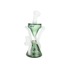 MAV Glass The Zuma Recycler Dab Rig in Black and White with Vortex Percolator - Front View