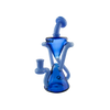 MAV Glass The Zuma Recycler Dab Rig in Blue, 9" with Vortex Percolator, Front View