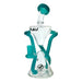 MAV Glass The Zuma Recycler Dab Rig in Blue with Vortex Percolator, Front View on White Background
