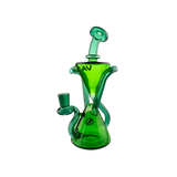 MAV Glass The Zuma Recycler Dab Rig in Green, 9" with Hole Diffuser and Vortex Percolator