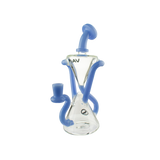 MAV Glass The Zuma Recycler Dab Rig in Lavender and Clear with Vortex Percolator - Front View