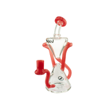 MAV Glass The Zuma Recycler Dab Rig in Red, 9" with Vortex Percolator, Front View