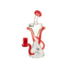 MAV Glass The Zuma Recycler Dab Rig in Red, 9" with Vortex Percolator, Front View
