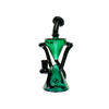 MAV Glass The Zuma Recycler Dab Rig in Teal, 9" with Vortex Percolator, Front View