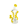 MAV Glass The Zuma Recycler Dab Rig in Yellow with Vortex Percolator and Glass on Glass Joint