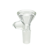 MAV Glass Thick Handle Bowl 14mm with heavy wall clear glass, front view on white background