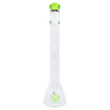 MAV Glass 21" Triple Slitted Puck to UFO Beaker Bong with Showerhead Percolator, Front View