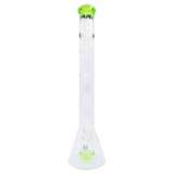 MAV Glass 21" Triple Slitted Puck to UFO Beaker Bong with Showerhead Percolator, Front View