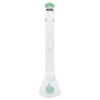 MAV Glass Triple Slitted Puck To UFO Beaker in Seafoam, Front View, 21" Tall with Showerhead Percolator