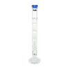 MAV Glass Triple To UFO Straight Bong, 23" Ink Blue, Showerhead/UFO Perc, Front View