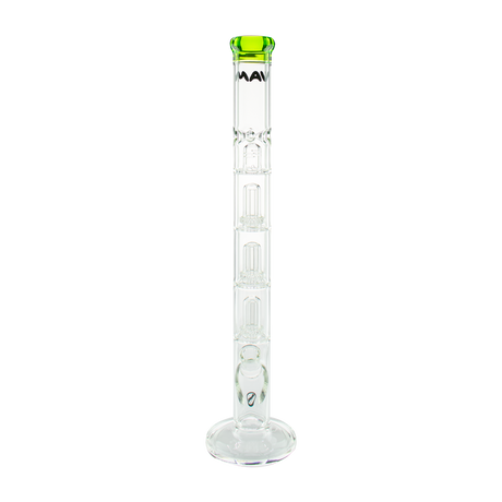MAV Glass Triple to UFO Straight Bong with Showerhead Percolator, 23" Height, 14mm Joint, Front View