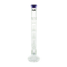 MAV Glass Triple to UFO Straight Bong, 23" Tall, 14mm Joint, Purple Accents, Front View