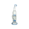 MAV Glass Tx374 Ink Blue Double Arms Chambers Bong, Borosilicate Glass, Front View