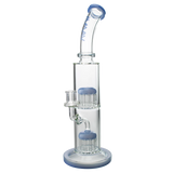 MAV Glass TX374 Double Arms Chambers Bong in Lavender, Front View on Seamless White Background