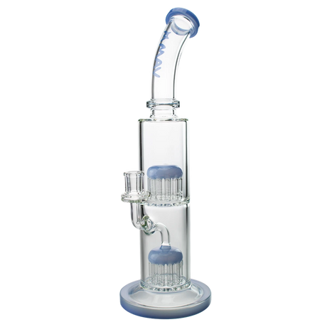 MAV Glass TX374 Double Arms Chambers Bong in Lavender, Front View on Seamless White Background