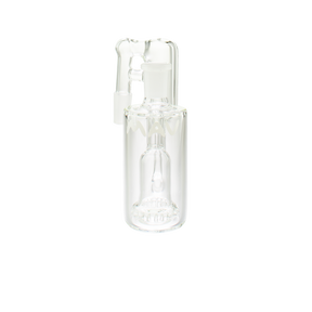 MAV Glass UFO Recycler Ash Catcher 14mm/90° with clear percolator, front view on white background