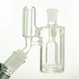 MAV Glass UFO Splashproof Ash Catcher 14mm 45° angle, clear glass, front view on white background