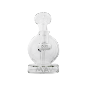 MAV Glass Vintage Bulb Clear Dab Rig with Glass on Glass Joint - Front View