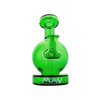 MAV Glass Vintage Bulb Dab Rig in Forest Green with Glass on Glass Joint - Front View