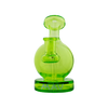 MAV Glass Vintage Bulb Dab Rig in Ooze Green, Front View with 4" Height and 70mm Diameter