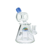 MAV Glass Wig Wag Reversal Ufo Barrel Top Pyramid Dab Rig in Lavender, Front View