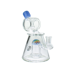 MAV Glass Wig Wag Reversal Ufo Barrel Top Pyramid Dab Rig in Lavender, Front View
