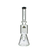 MAV Glass Wig Wag Reversal UFO Beaker Bong in Black, 13" Tall with Showerhead Percolator, Front View