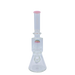 MAV Glass Wig Wag Reversal UFO Beaker Bong in Pink with Showerhead Percolator, Front View