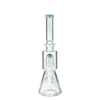 MAV Glass Wig Wag Reversal UFO Beaker in Seafoam with Showerhead Percolator - Front View