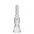 MAV Glass Wig Wag Reversal UFO Beaker Bong in White with Showerhead Percolator - Front View