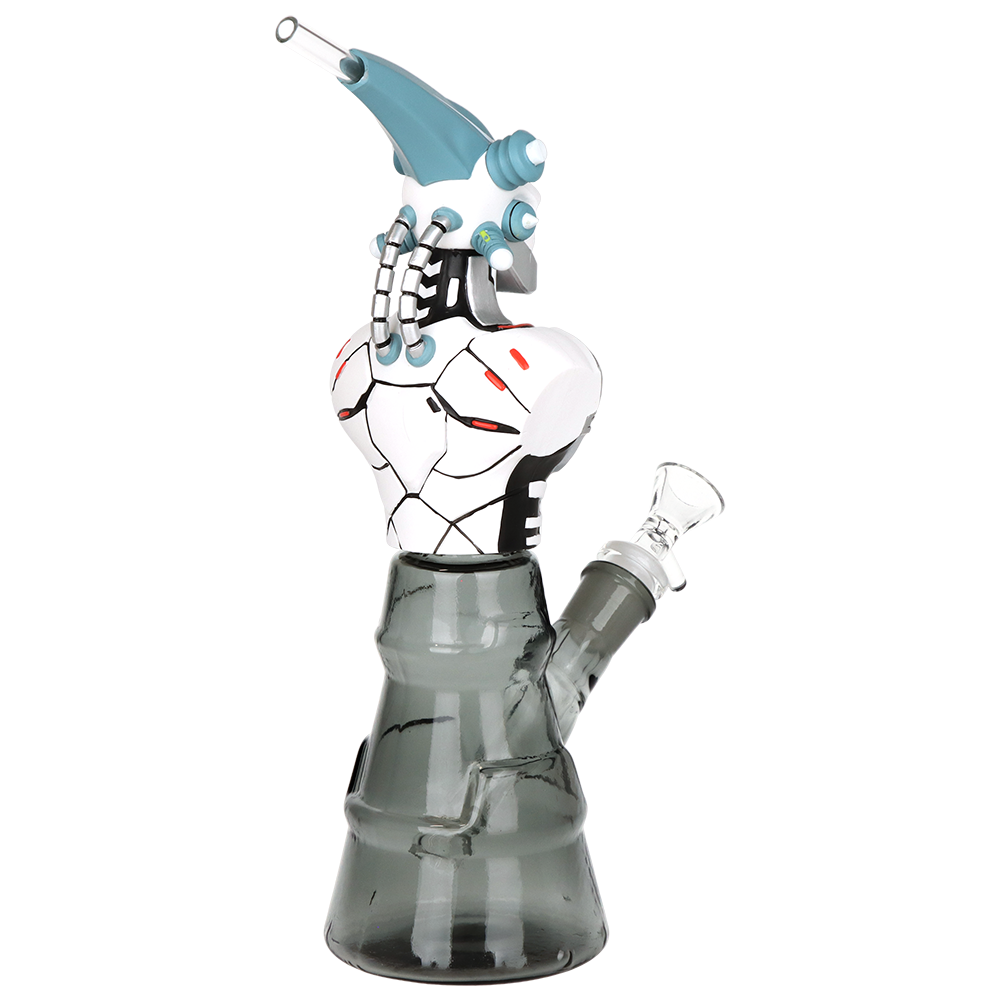 Mechanical Skeleton Glass & Vinyl Water Pipe | 10.5" | 14mm F